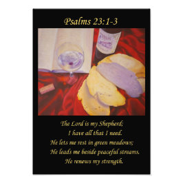 Christian poster Psalm 23 The Lord is my Shepherd. フォトプリント