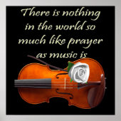 Christian Poster Violin Inspirational Saying ポスター (正面)