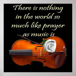 Christian Poster Violin Inspirational Saying ポスター