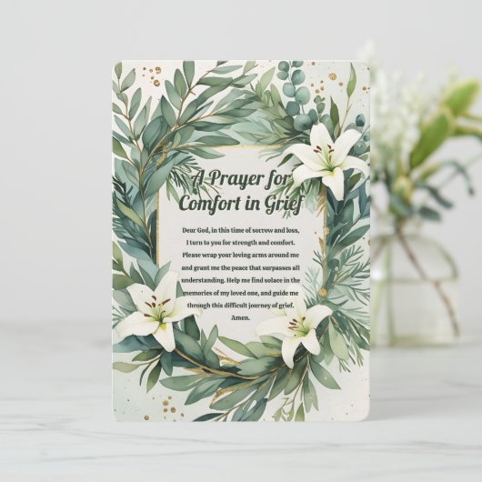 Christian Prayer Card for Comfort in Grief  (スタンド正面)
