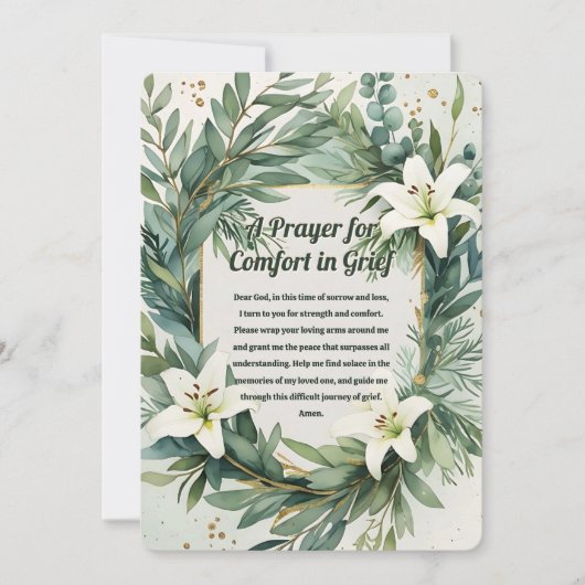 Christian Prayer Card for Comfort in Grief  (正面)