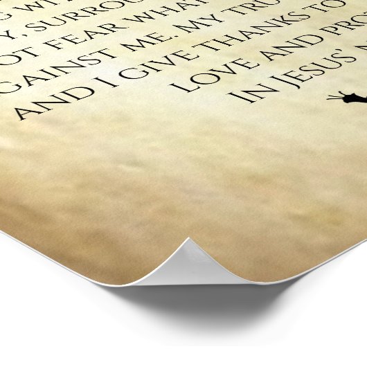 Christian Prayer for Protection ポスター (角)