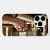 Christian Praying Hands on Bible iPhone Case Case-Mate iPhoneケース (裏面 (横))