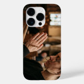 Christian Praying Hands with Rosary iPhone Case Case-Mate iPhoneケース (裏面)