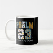 Christian Psalm 23 Retro The Lord Is My Shepherd B コーヒーマグカップ (左)