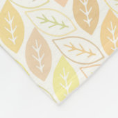 Christian Psalm Pastel Leaf Pattern フリースブランケット (角)
