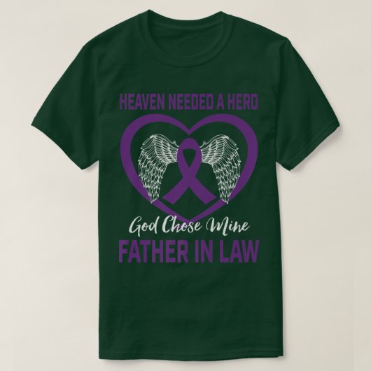 Christian Purple Pancreatic Cancer Awareness Fathe Tシャツ (デザイン正面)