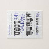 Christian Puzzle With The Bible Scriptur Joshua 24 ジグソーパズル (横)