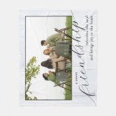 Christian Quote Friendship Fleece Blanket フリースブランケット (正面)