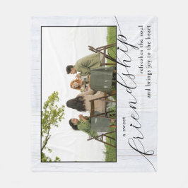 Christian Quote Friendship Fleece Blanket フリースブランケット