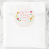 Christian Quote Sticker ラウンドシール (バッグ)
