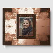 Christian Real Foil Funeral Guest Book Elegant ゲストブック (正面)