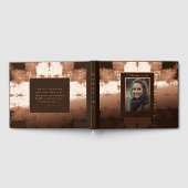 Christian Real Foil Funeral Guest Book Elegant ゲストブック (全面)