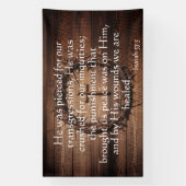 Christian Redemption Scripture with Crown of Thorn 横断幕 (縦)