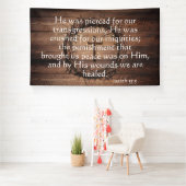 Christian Redemption Scripture with Crown of Thorn 横断幕 (インサイチュ)