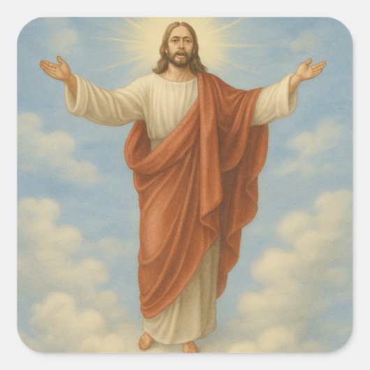 christian Religious Jesus スクエアシール (正面)