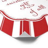 Christian Religious Jesus Red and White Christmas ポスター (角)