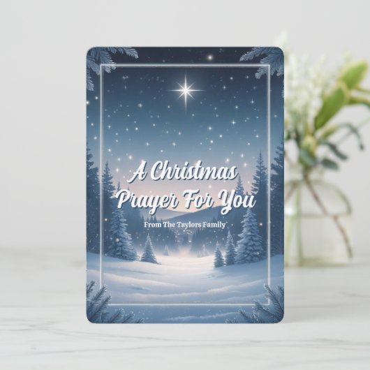 Christian Religious Keepsake Christmas Prayer Card (スタンド正面)