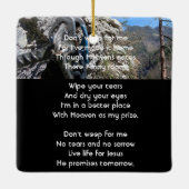 Christian Rock Climber Memorial Keepsake  セラミックオーナメント (裏面)