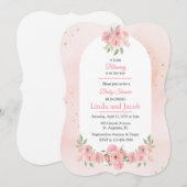Christian Rose Floral Baby Girl Shower Invitation 招待状 (正面/裏面)