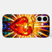 Christian Sacred Heart Stained Glass Case-Mate iPhoneケース (裏面 (横))