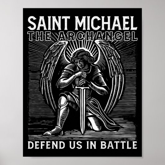 Christian Saint Michael Catholic Saint Defend Us I ポスター (正面)