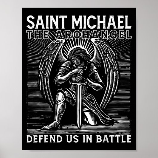 Christian Saint Michael Catholic Saint Defend Us I ポスター (正面)