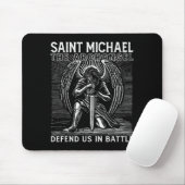 Christian Saint Michael Catholic Saint Defend Us I マウスパッド (マウス)