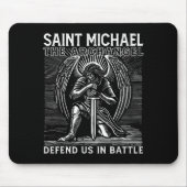 Christian Saint Michael Catholic Saint Defend Us I マウスパッド (正面)