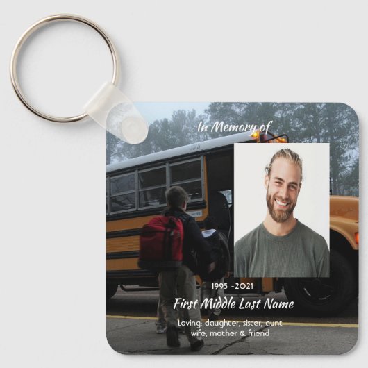 Christian School Bus Driver  Memorial Keepsake  キーホルダー (正面)