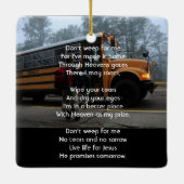 Christian School Bus Driver Memorial Keepsake  セラミックオーナメント (裏面)