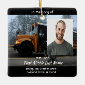 Christian School Bus Driver Memorial Keepsake  セラミックオーナメント (正面)