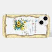 Christian Scripture And Pretty Flowers Case-Mate iPhoneケース (裏面 (横))