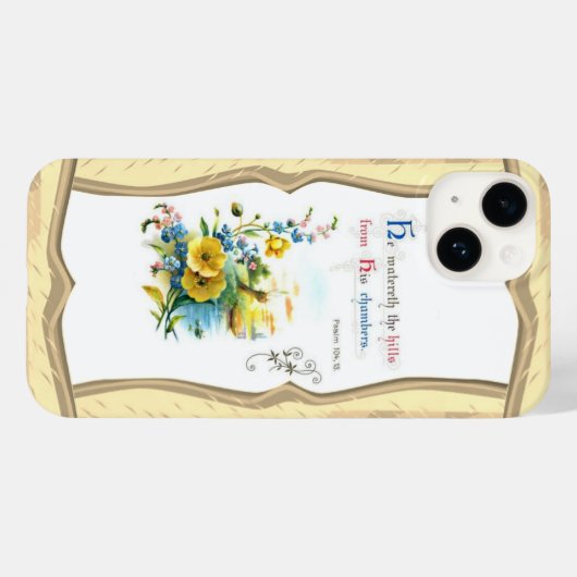 Christian Scripture And Pretty Flowers Case-Mate iPhoneケース (裏面 (横))