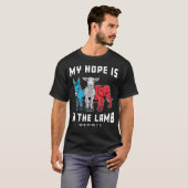 Christian Scripture Bible Verse My Hope Is In Lamb Tシャツ (正面フル)