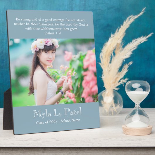 Christian Scripture Graduation 8x10 Photo Desktop  フォトプラーク (側面)