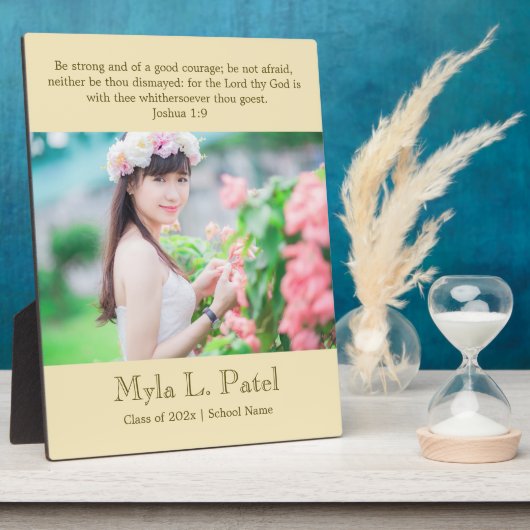 Christian Scripture Graduation 8x10 Photo Desktop  フォトプラーク (側面)