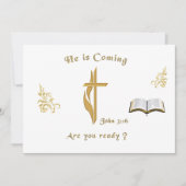 Christian Scripture John 3:16 招待状 (正面)