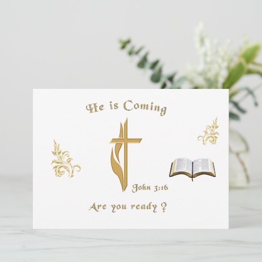 Christian Scripture John 3:16 招待状 (スタンド正面)