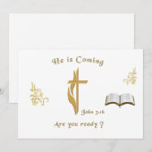 Christian Scripture John 3:16 招待状 (正面/裏面)