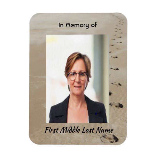 Christian Scripture Keepsake Footprints in Sand マグネット (縦)