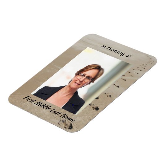 Christian Scripture Keepsake Footprints in Sand マグネット (左側)