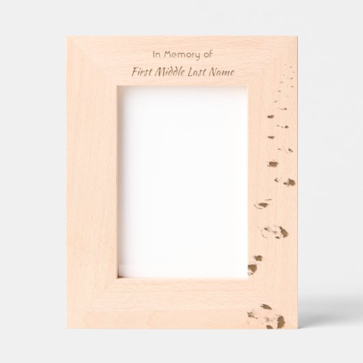 Christian Scripture Keepsake Footprints in Sand レーザー彫刻フレーム (正面)