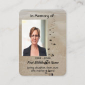 Christian Scripture Keepsake Footprints in Sand 名刺 (正面)