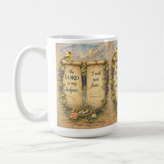 Christian Scripture Mug " The Lord Is My Helper"  コーヒーマグカップ
