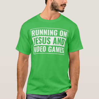 Christian Shirt for Teen Boys Running on Jesus Vid Tシャツ