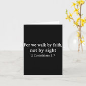 Christian Shirt Walk By Faith And Not By Sight Wor カード (黄色い花)