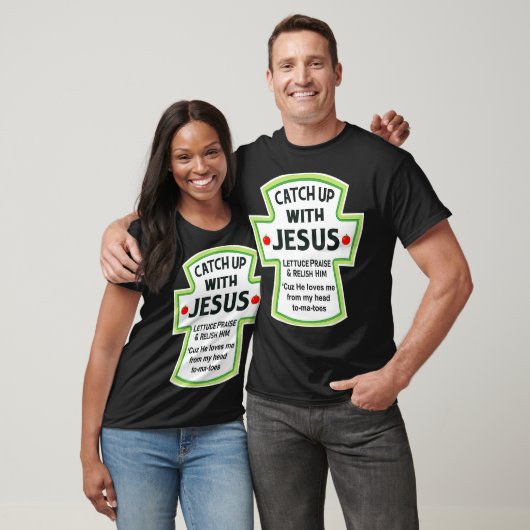 Christian Shirts  CATCHUP WITH JESUS  Funny Novelt Tシャツ (ユニセックス)