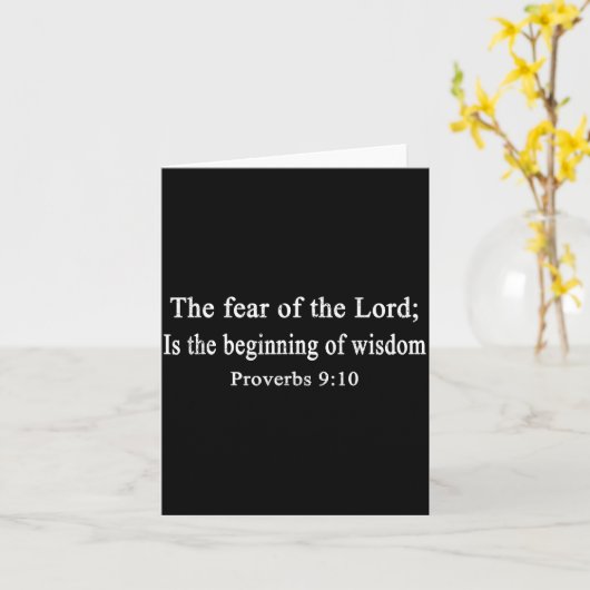 Christian Shirts The Fear Of The Lord Proverbs Wor カード (黄色い花)