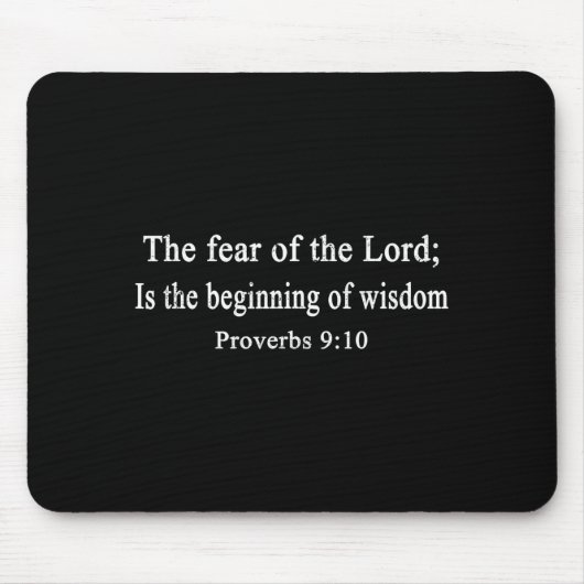 Christian Shirts The Fear Of The Lord Proverbs Wor マウスパッド (正面)